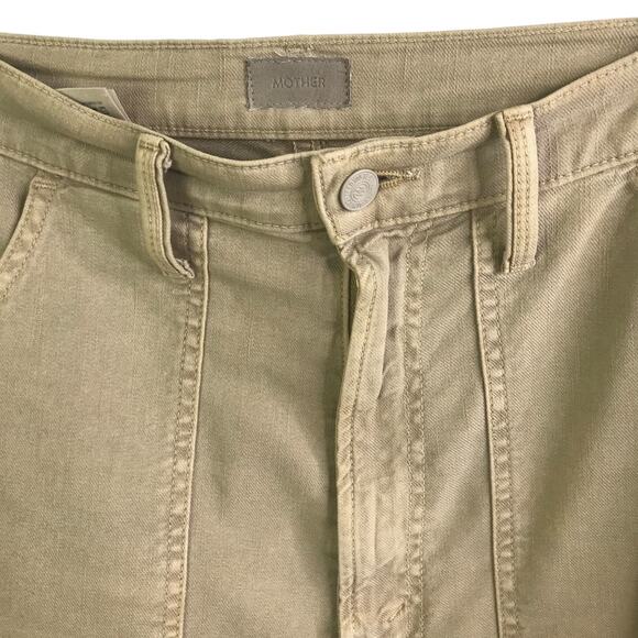 Mother Pants Womens Sz 27 Khaki The Wrapper Patch Springy Jogger High Waisted - Picture 4 of 8
